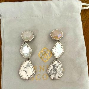 Kendra Scott Howlite Nina Clip on earrings